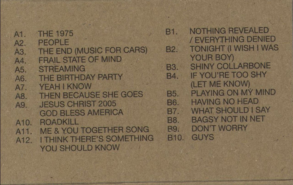 The 1975 Notes On A Conditional Form - Black Cassette UK cassette album 602508298974