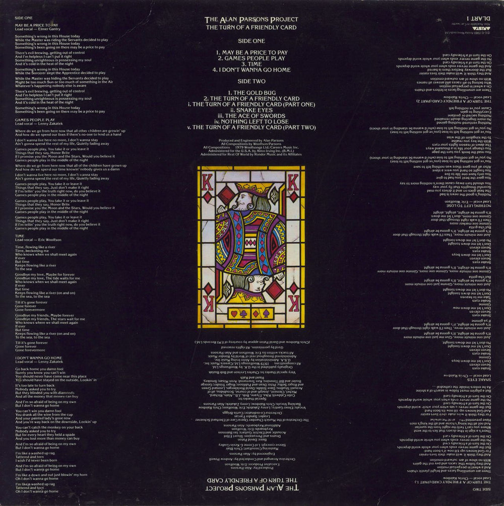 The Alan Parsons Project The Turn Of A Friendly Card - Half Speed Mastered German vinyl LP album (LP record) TPPLPTH799951