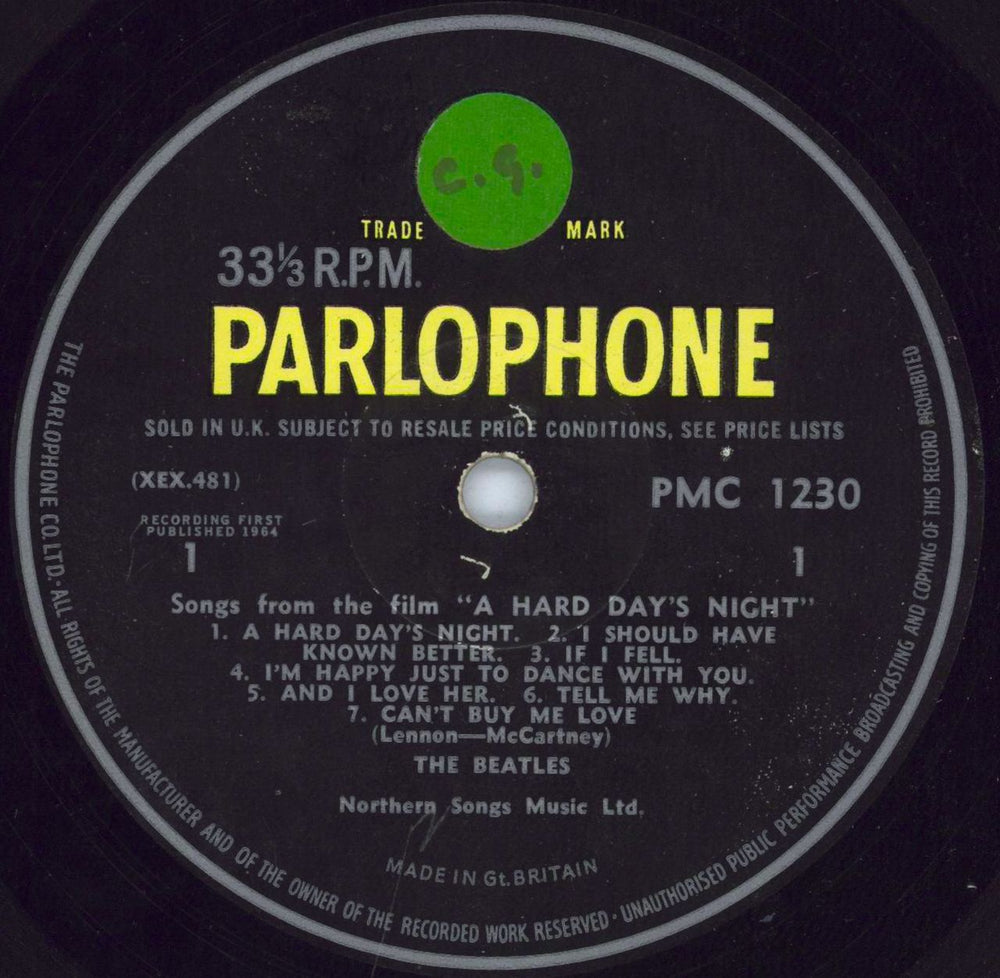 The Beatles A Hard Day's Night - 1st - G&L - VG UK vinyl LP album (LP record) BTLLPAH778991