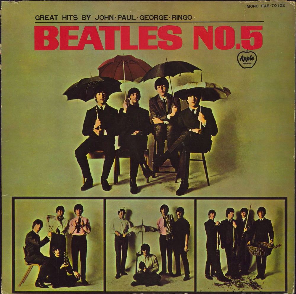 The Beatles Beatles No.5 + Obi - VG Japanese vinyl LP album (LP record) EAS-70102