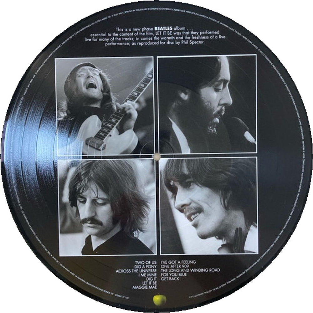 The Beatles Let It Be - Picture Disc Edition - Sealed UK picture disc LP (vinyl picture disc album)