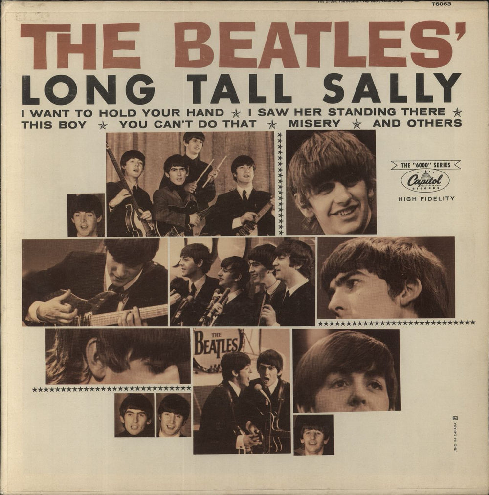 The Beatles Long Tall Sally - Rainbow Label Canadian vinyl LP album (LP record) T6063