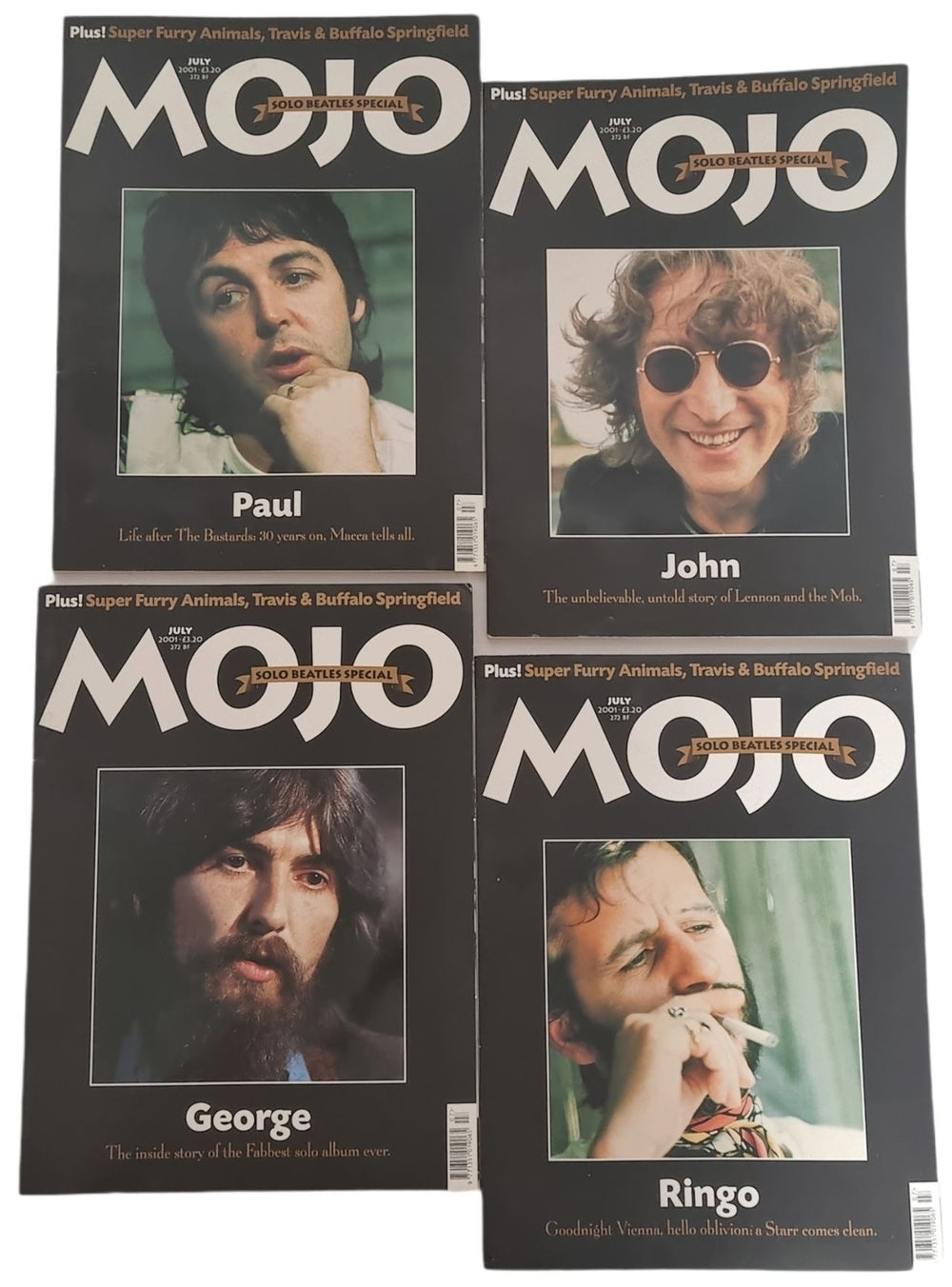 The Beatles Mojo - Solo Beatles Special - All Four Covers UK magazine JULY 2001