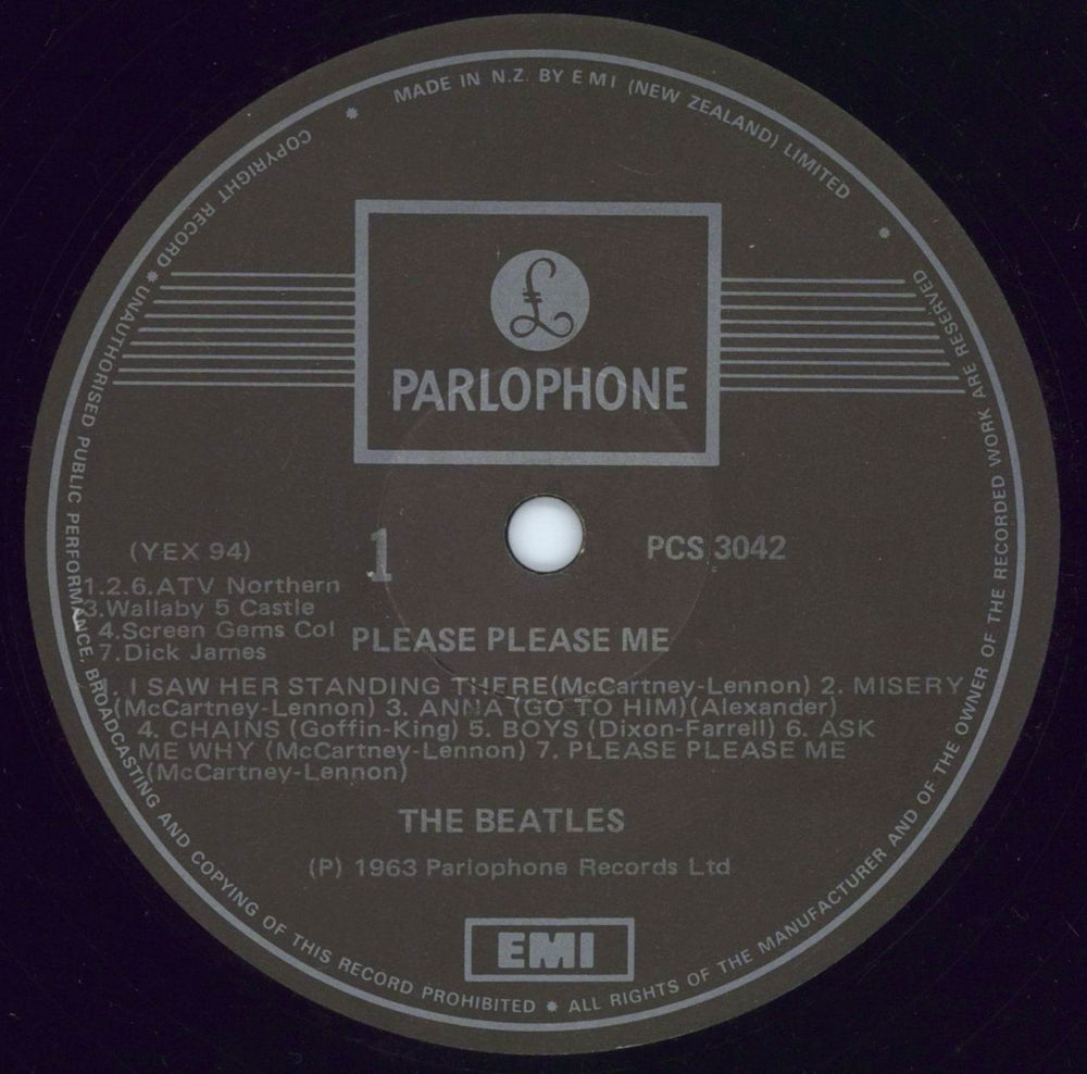 The Beatles Please Please Me New Zealand vinyl LP album (LP record) BTLLPPL776102