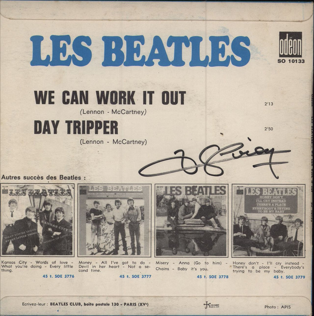 The Beatles We Can Work It Out - 1st French 7" vinyl single (7 inch record / 45)