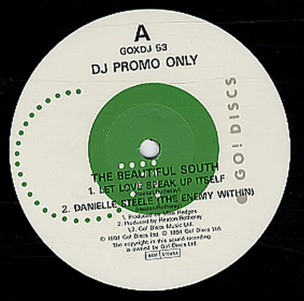 The Beautiful South Let Love Speak Up Itself UK Promo 12" vinyl single (12 inch record / Maxi-single) GOXDJ53