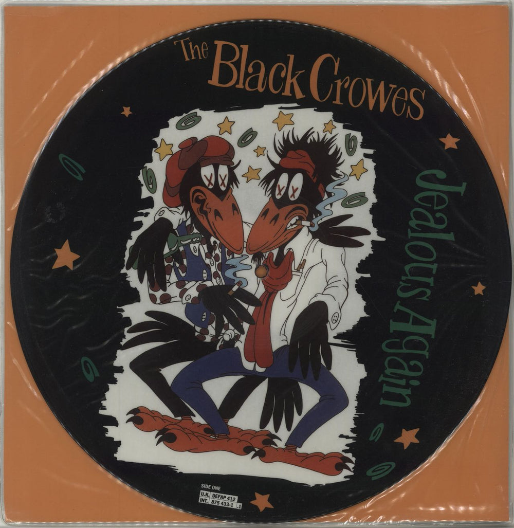 The Black Crowes Jealous Again UK 12" vinyl picture disc (12 inch picture record) DEFAP412