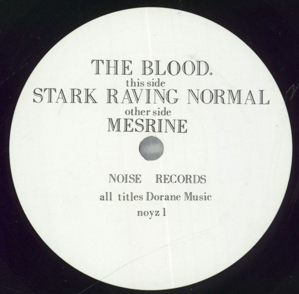 The Blood Stark Raving Normal - VG UK 7" vinyl single (7 inch record / 45) 3ZP07ST826279