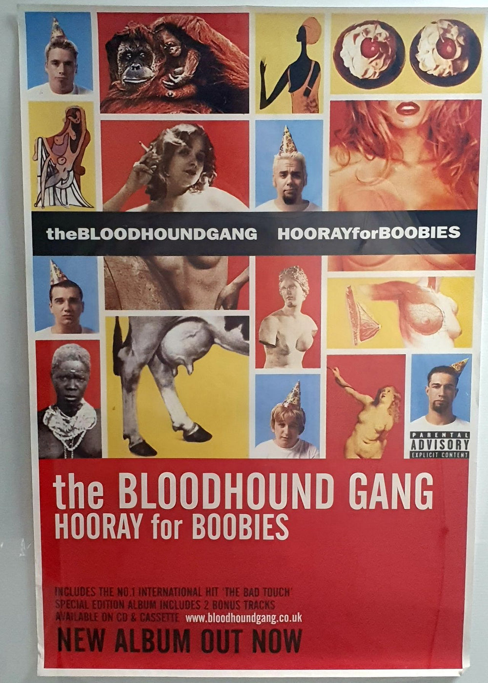 The Bloodhound Gang Hooray For Boobies UK Promo poster 28" X 18"