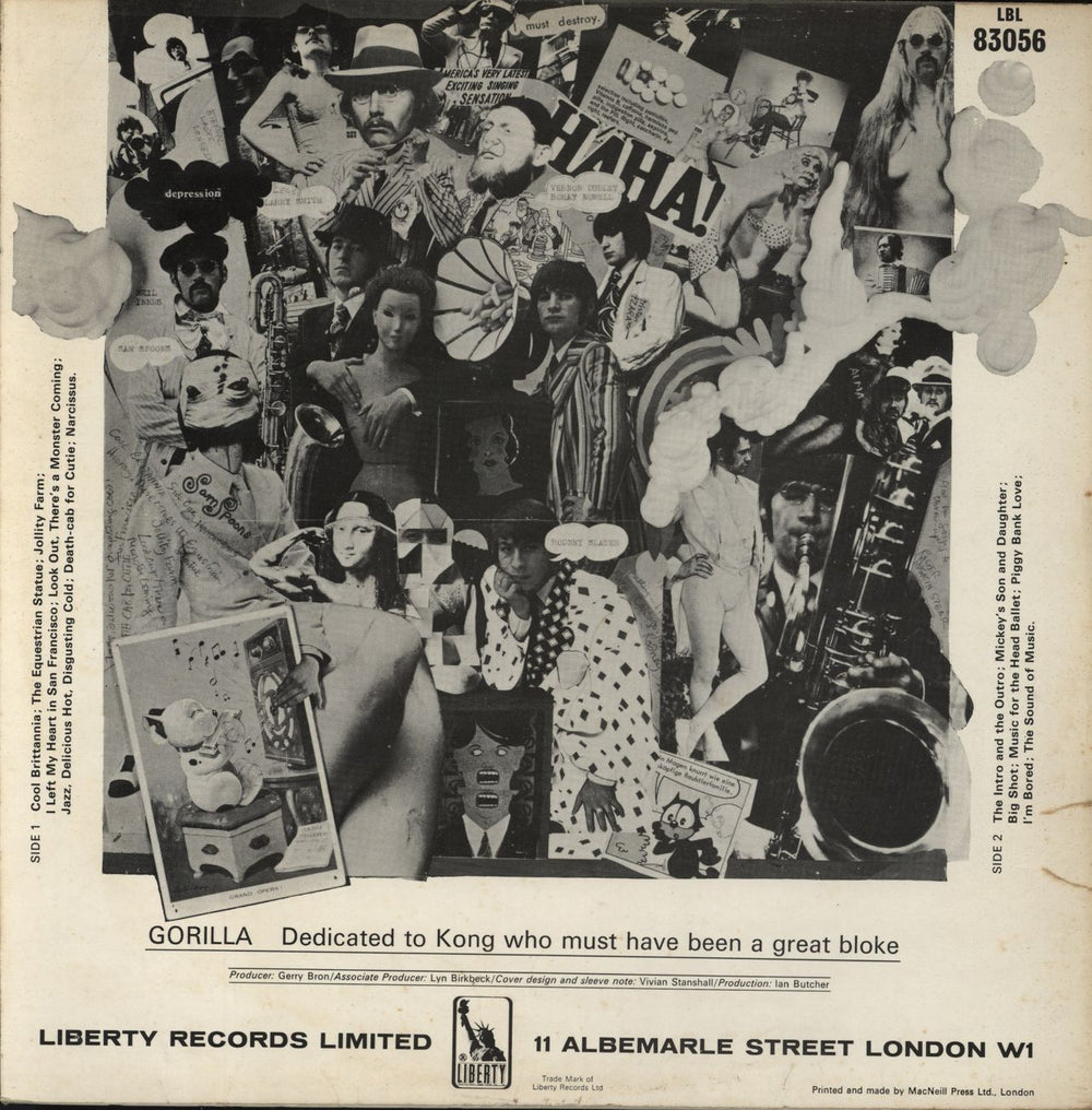 The Bonzo Dog Doo Dah Band Gorilla  - VG UK vinyl LP album (LP record)