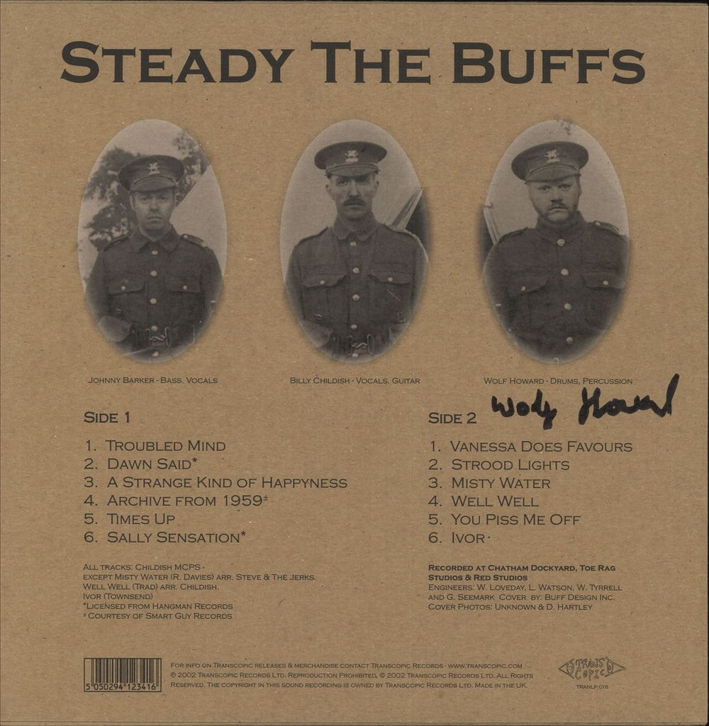 The Buff Medways Steady The Buffs - Autographed UK vinyl LP album (LP record) 5050294123416