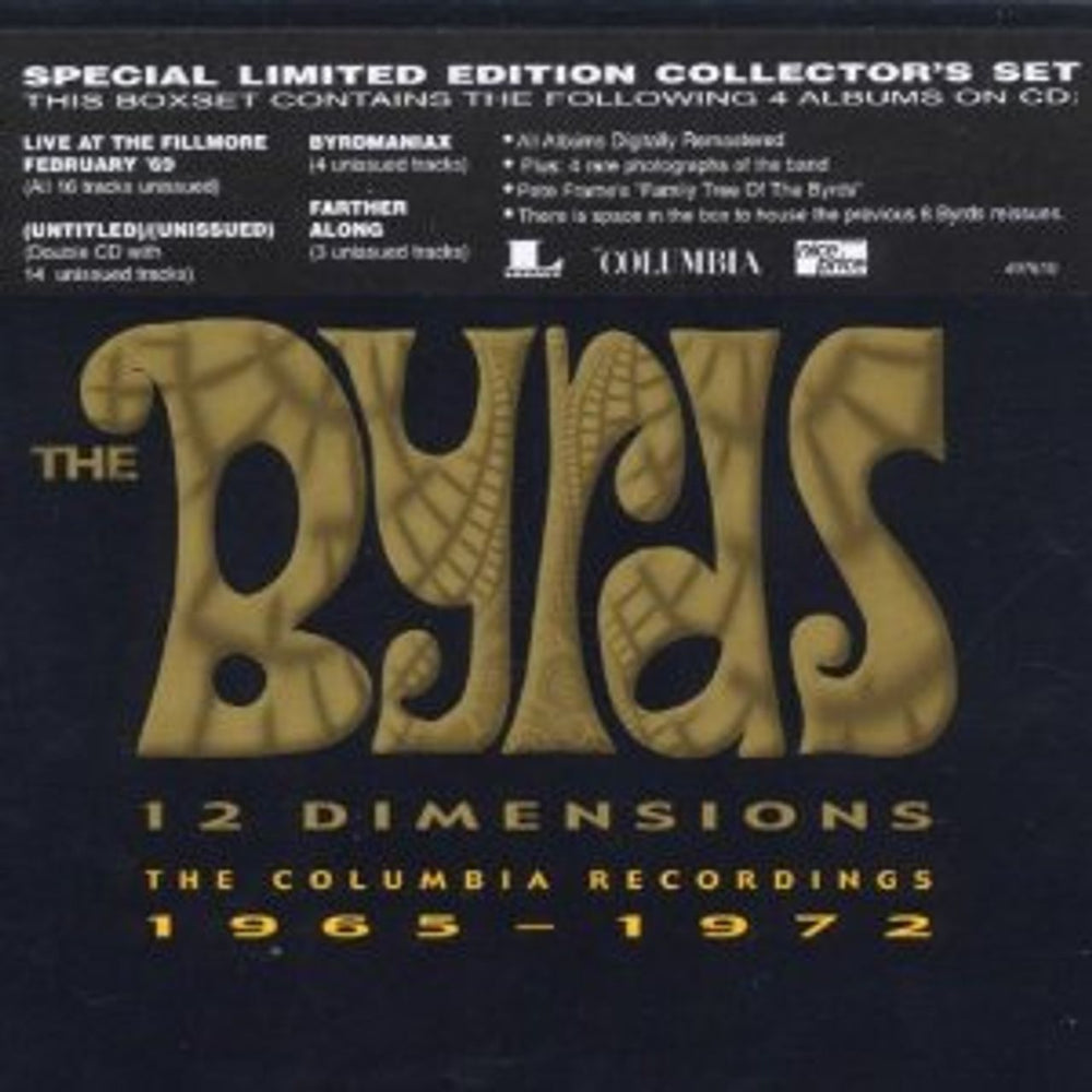 The Byrds The Columbia Recordings: 12 Dimensions 1965-1972 UK CD Album Box Set 497610-2