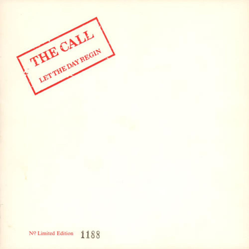 The Call Let The Day Begin - Envelope Sleeve UK 7" vinyl single (7 inch record / 45) MCAB1362