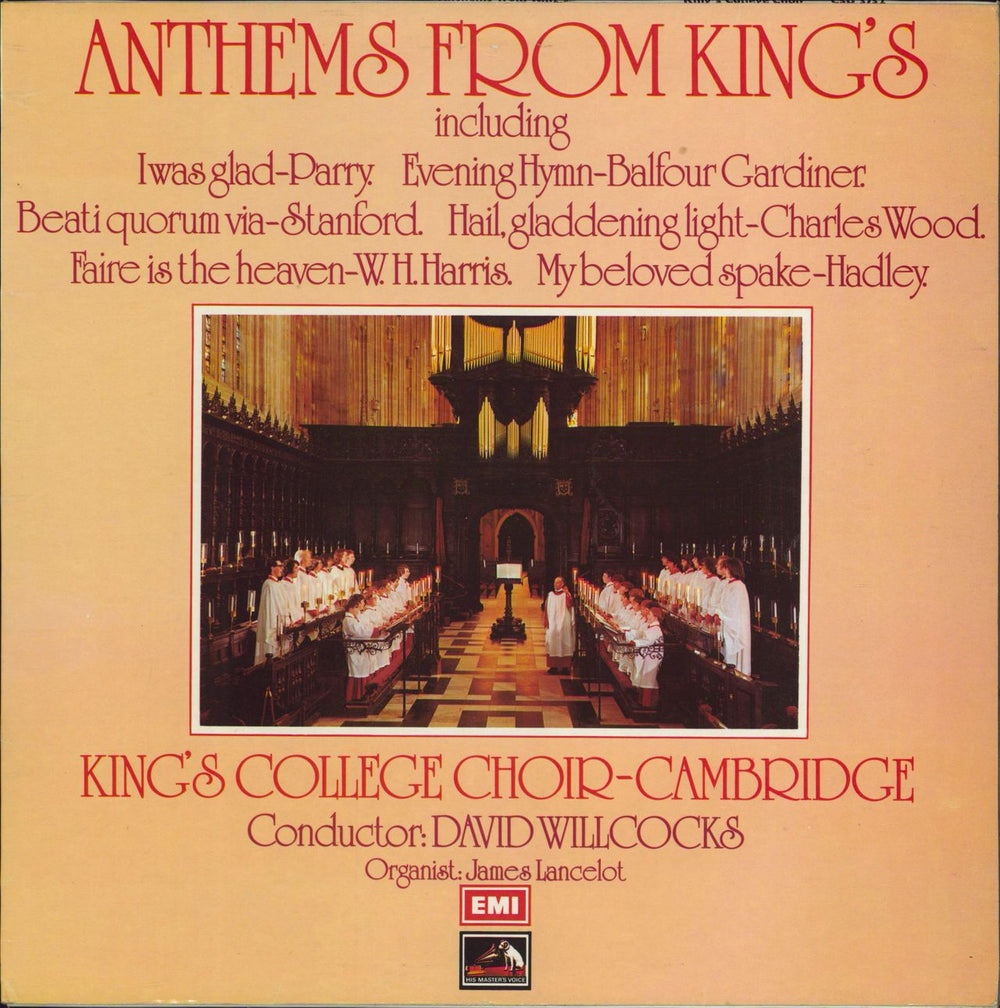 The Choir Of King's College, Cambridge Anthems From King's UK vinyl LP album (LP record) CSD3752