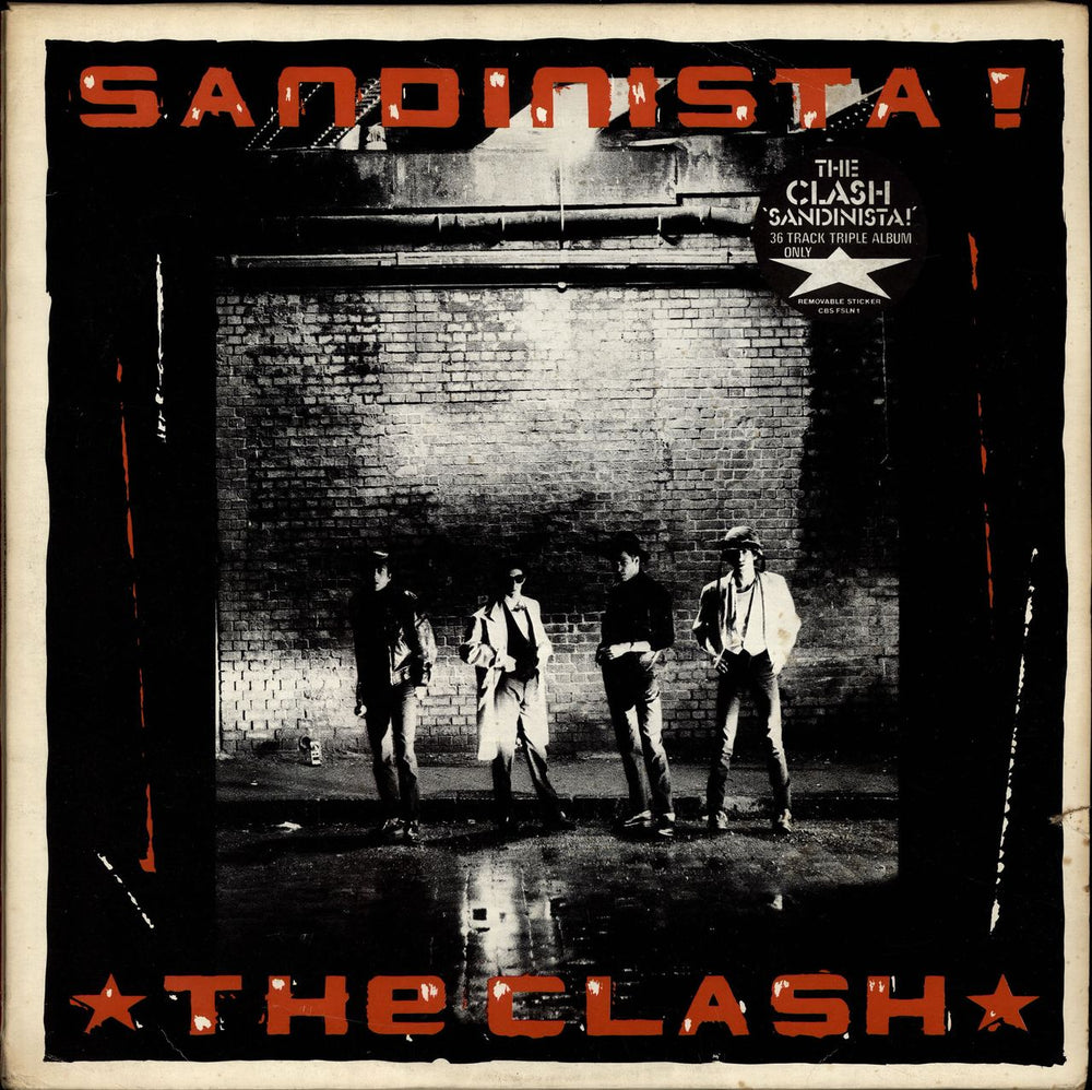 The Clash Sandinista! + Insert - Hype Stickered - VG UK 3-LP vinyl record set (Triple LP Album) FSLN1