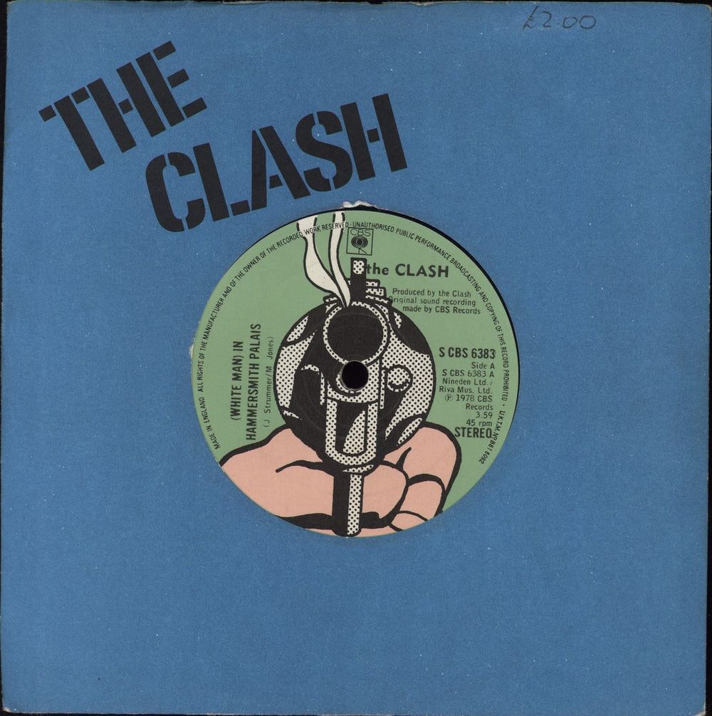 The Clash (White Man) In Hammersmith Palais - Blue - EX UK 7" vinyl single (7 inch record / 45) SCBS6383