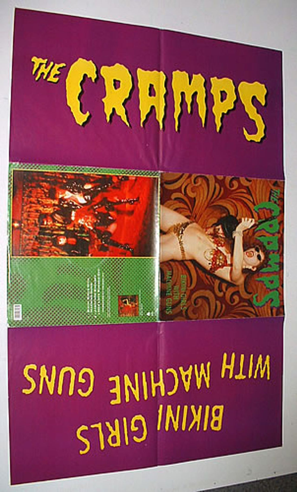 The Cramps Bikini Girls With Machine Guns - Poster sleeve UK 12" vinyl single (12 inch record / Maxi-single) 12ENVP17