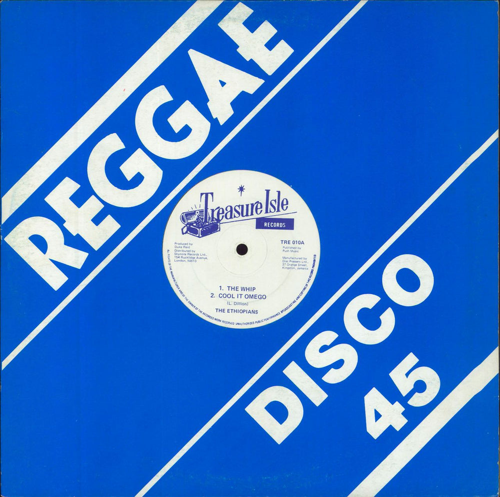The Ethiopians The Whip / Cool It Omego UK 12" vinyl single (12 inch record / Maxi-single) RE010