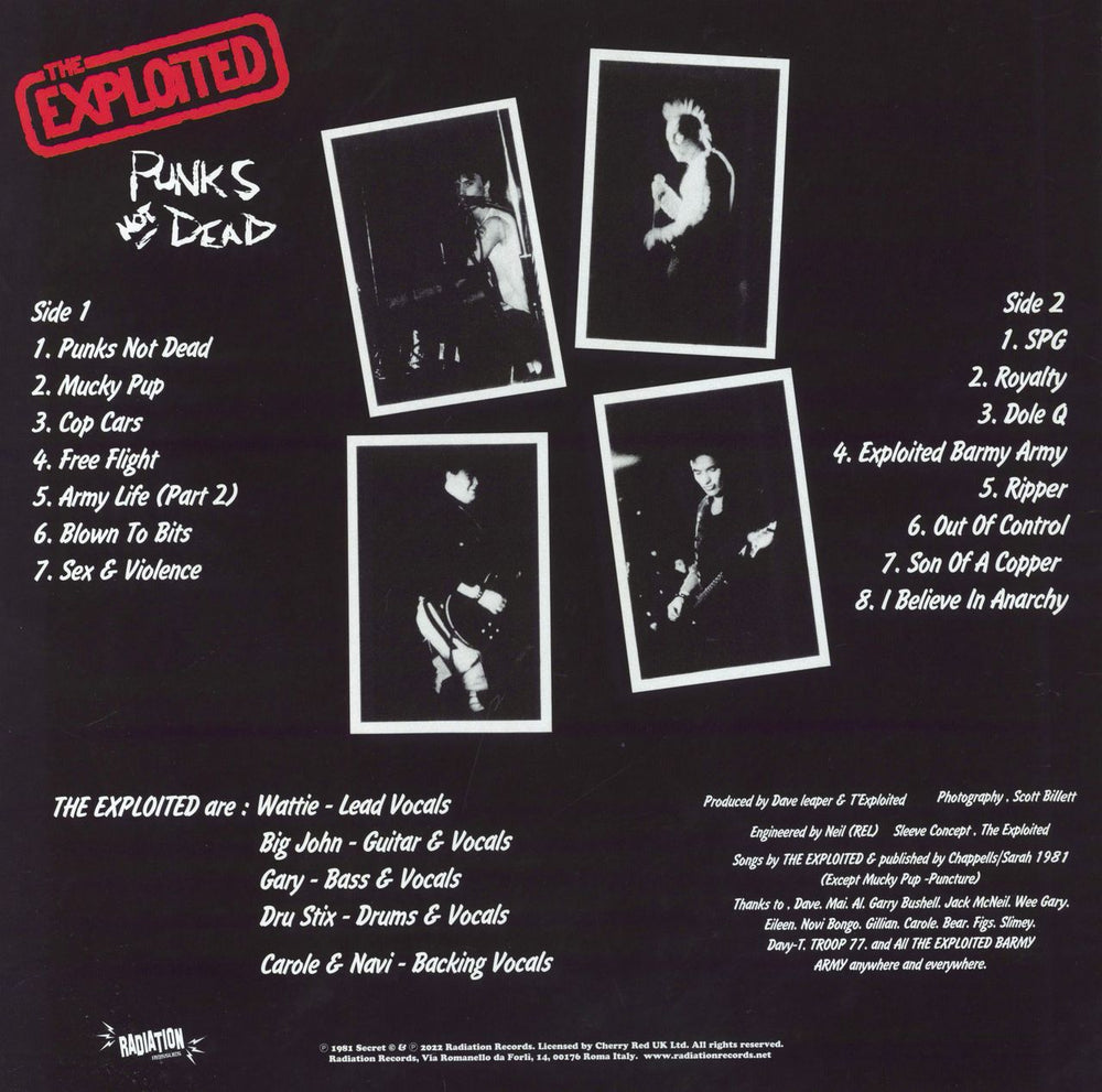 The Exploited Punks Not Dead - Yellow Italian vinyl LP album (LP record)