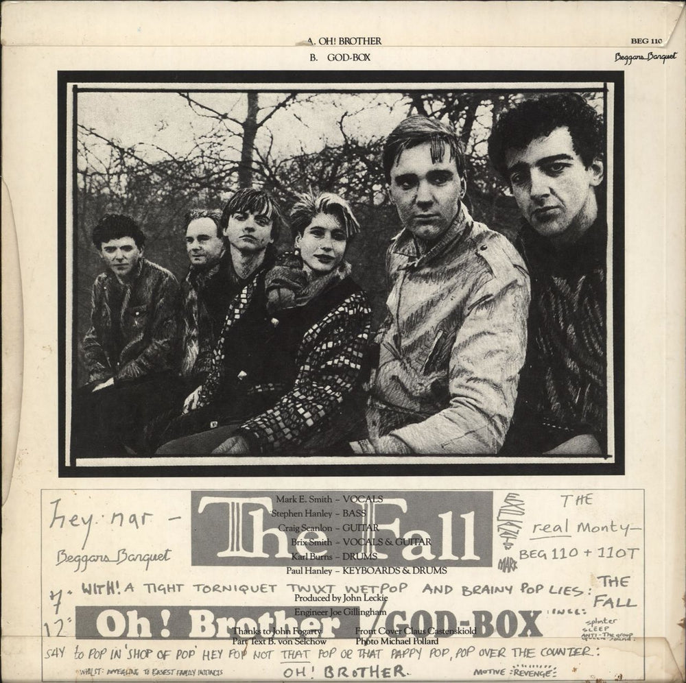 The Fall Oh! Brother UK 7" vinyl single (7 inch record / 45) FLL07OH182453