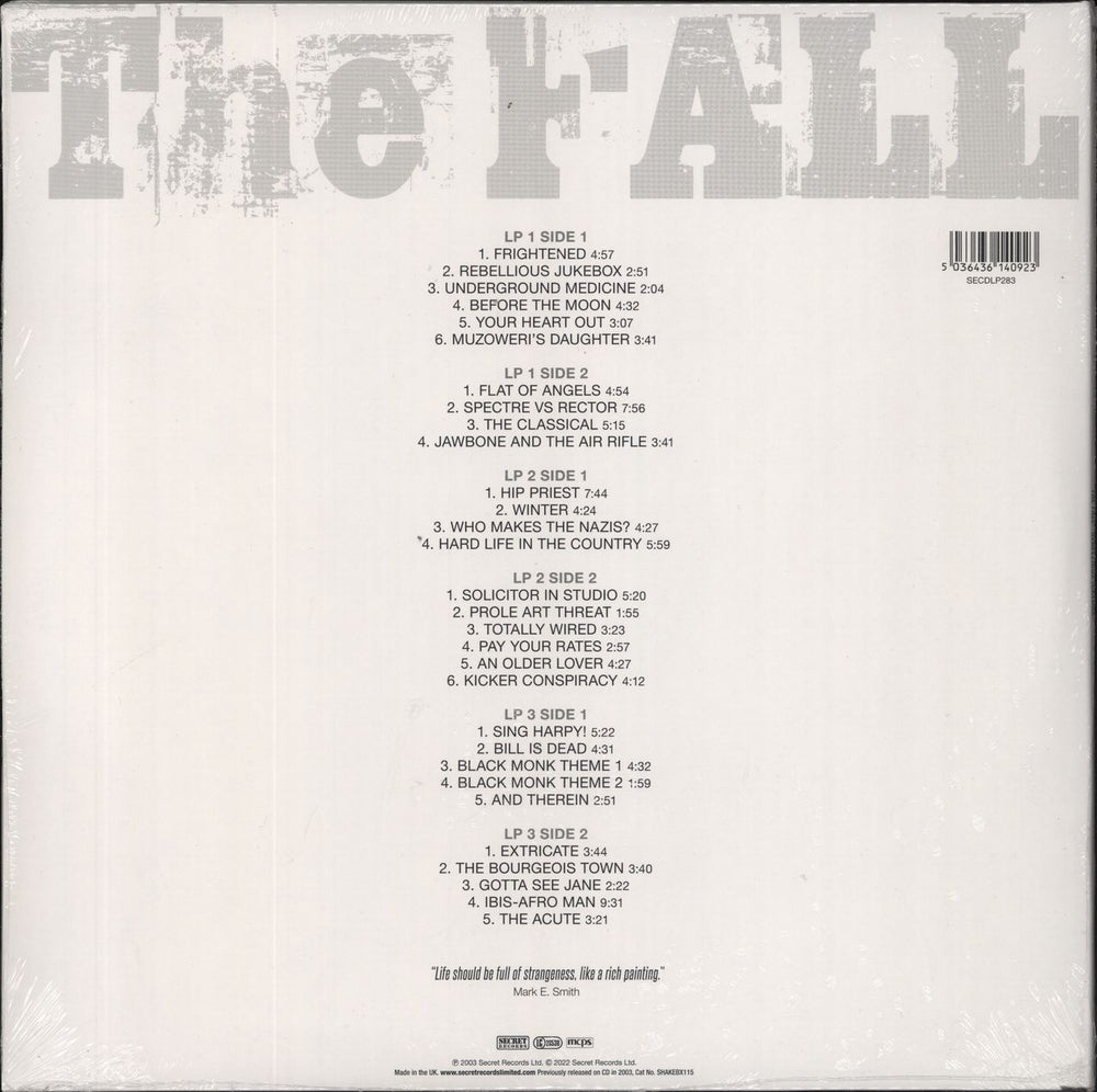 The Fall Rebellious Jukebox - White Vinyl - Sealed UK 3-LP vinyl record set (Triple LP Album) 5036436140923