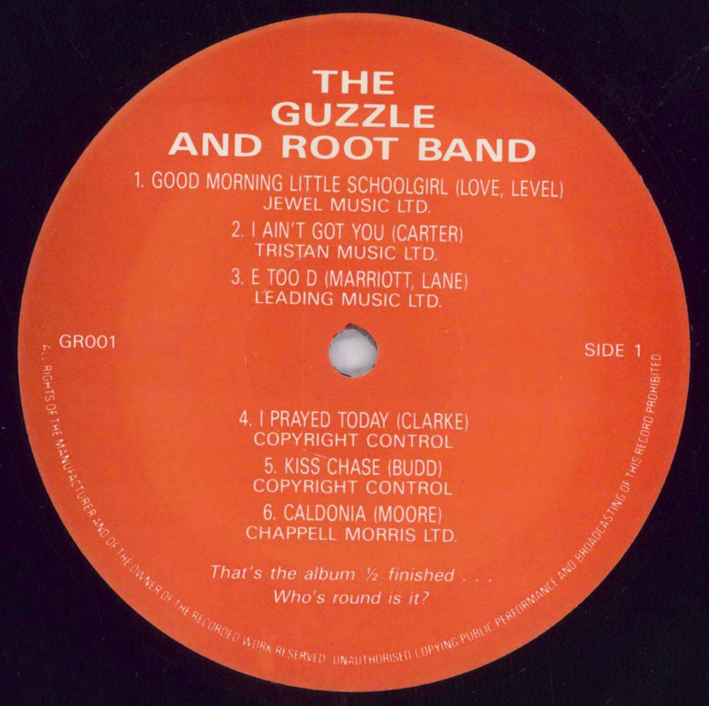 The Guzzle & Root Band That's The Album Finished...Whose Round Is It? UK vinyl LP album (LP record) 5YGLPTH820341