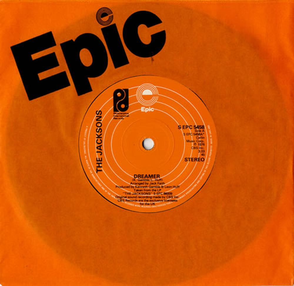 The Jackson Five Dreamer UK 7" vinyl single (7 inch record / 45) SEPC5458