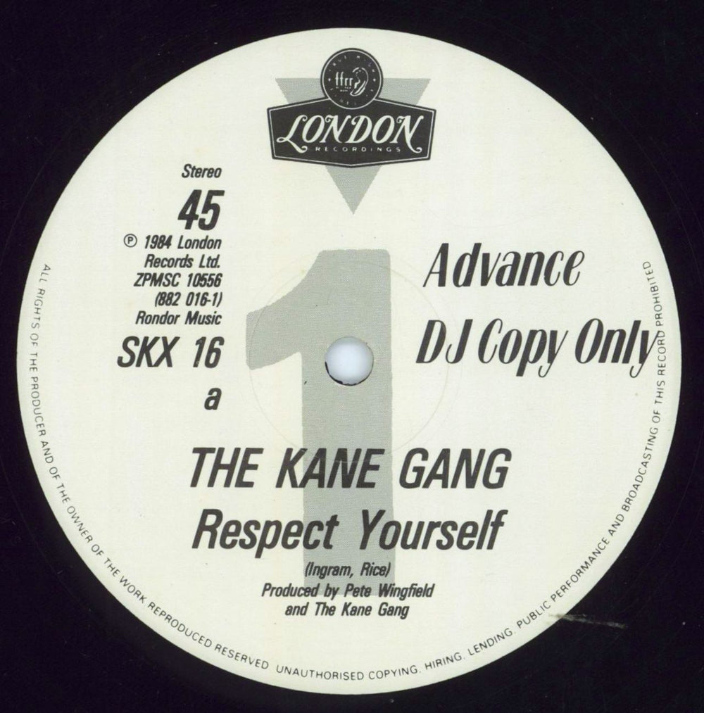 The Kane Gang Respect Yourself (Dutch Mix) -  Advance DJ Copy UK 12" vinyl single (12 inch record / Maxi-single) KGA12RE802212