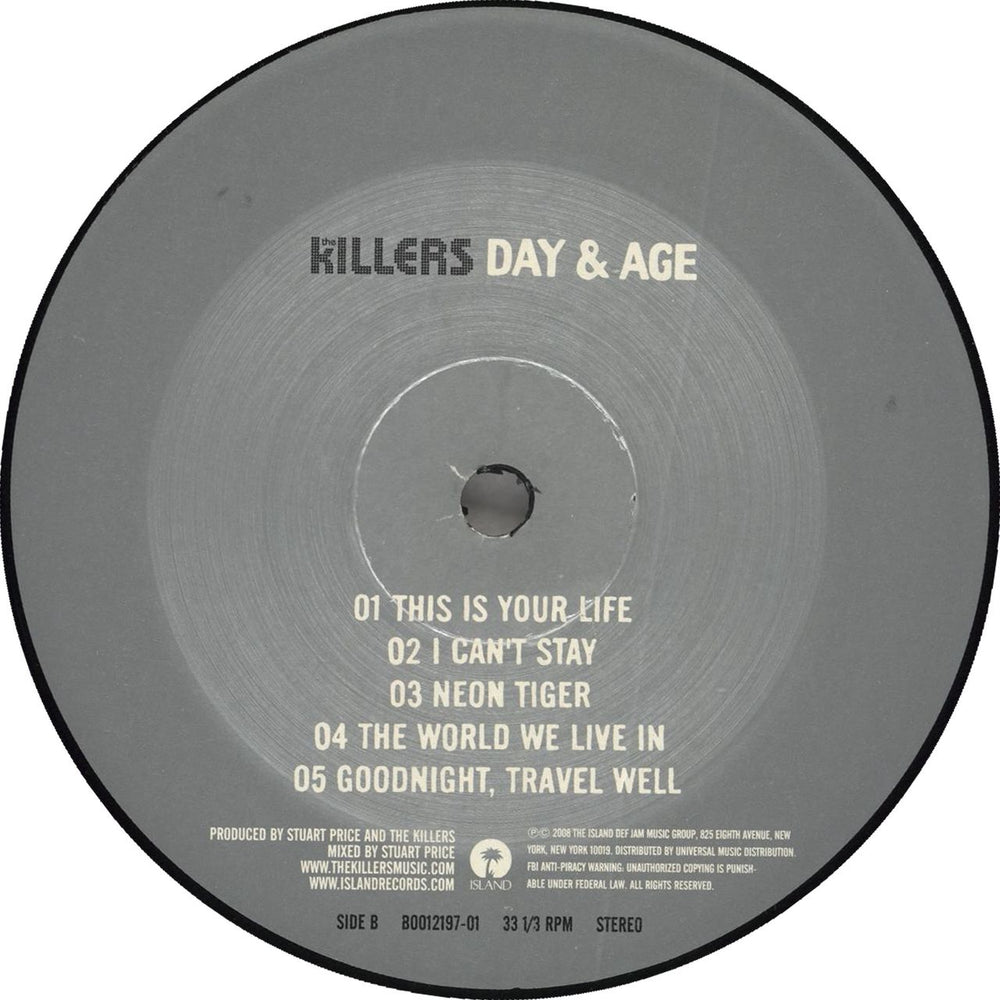 The Killers Day & Age US vinyl LP album (LP record) 602517902534