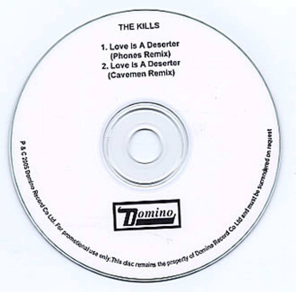 The Kills Love Is A Deserter UK CD-R acetate CD-R ACETATE