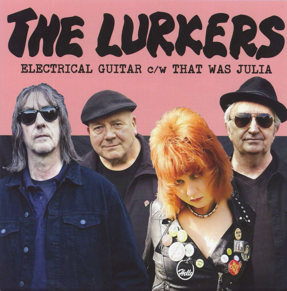 The Lurkers Electrical Guitar - Black/Clear vinyl UK 7" vinyl single (7 inch record / 45) DAMGOOD497