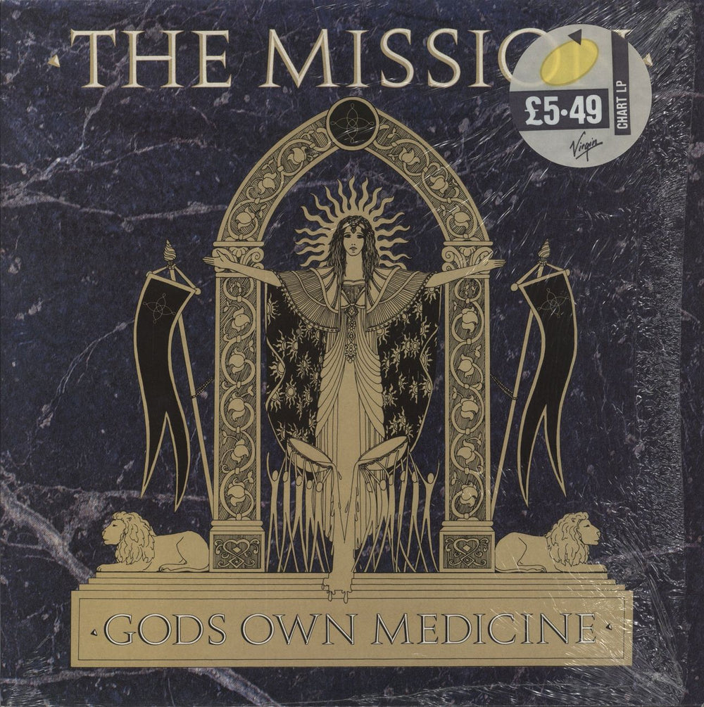 The Mission Gods Own Medicine UK vinyl LP album (LP record) MERH102