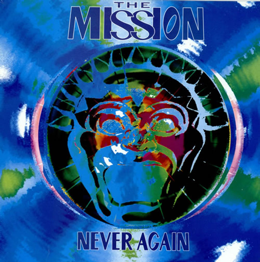 The Mission Never Again UK 12" vinyl single (12 inch record / Maxi-single) MYTH1212