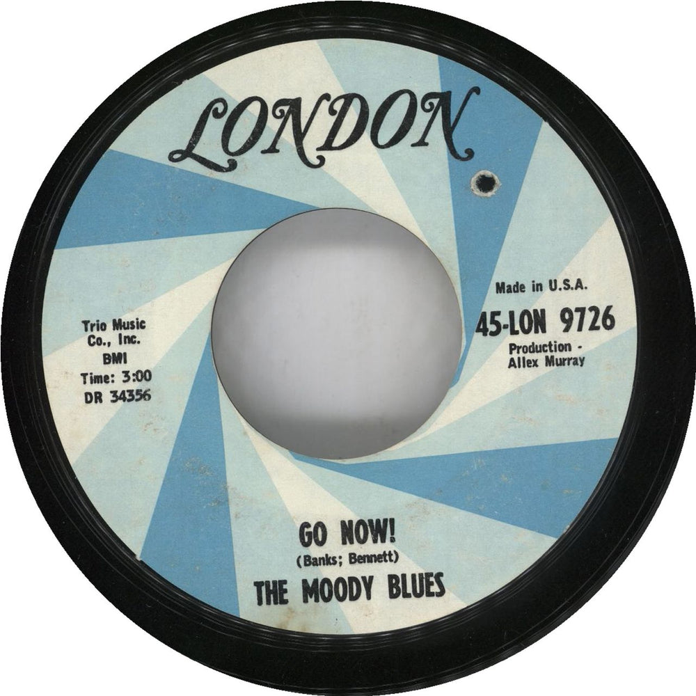 The Moody Blues Go Now! US 7" vinyl single (7 inch record / 45) 45-LON9726