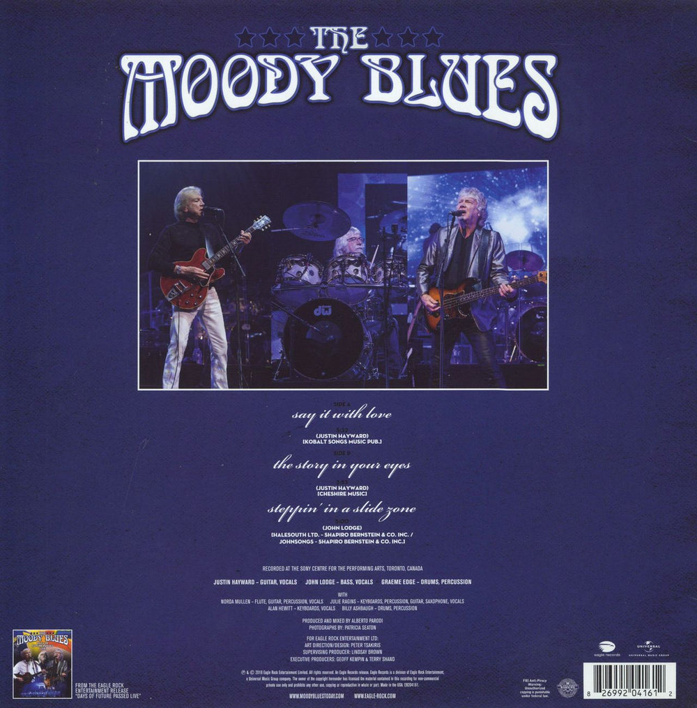 The Moody Blues Say It With Love - White Marbled UK 12" vinyl single (12 inch record / Maxi-single) 826992041612