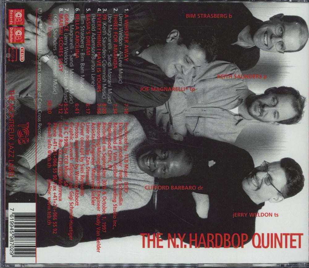 The N.Y. Hardbop Quintet A Whisper Away Swiss CD album (CDLP) 7619945987029