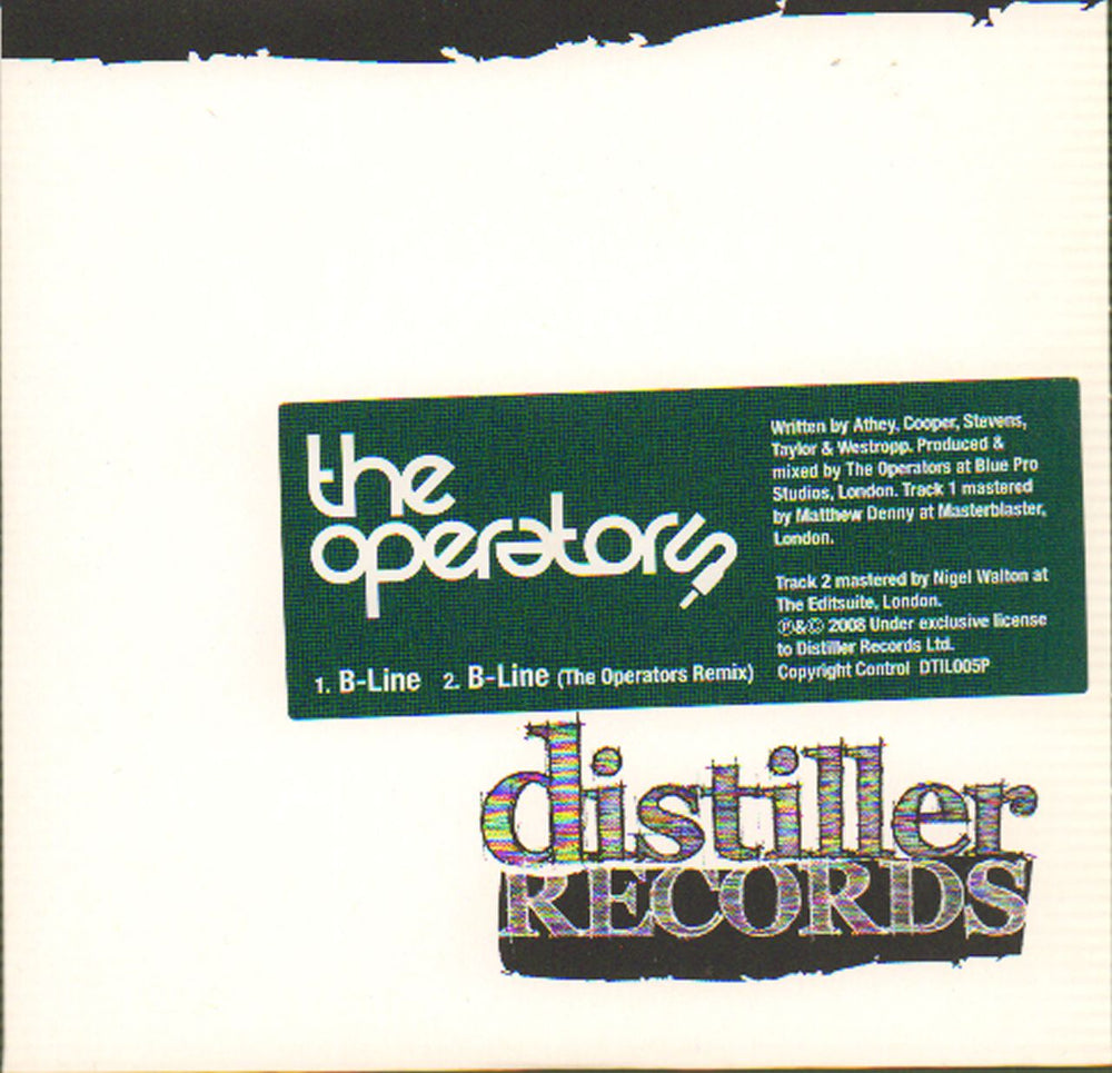 The Operators B-Line UK Promo CD single (CD5 / 5") DTIL005P