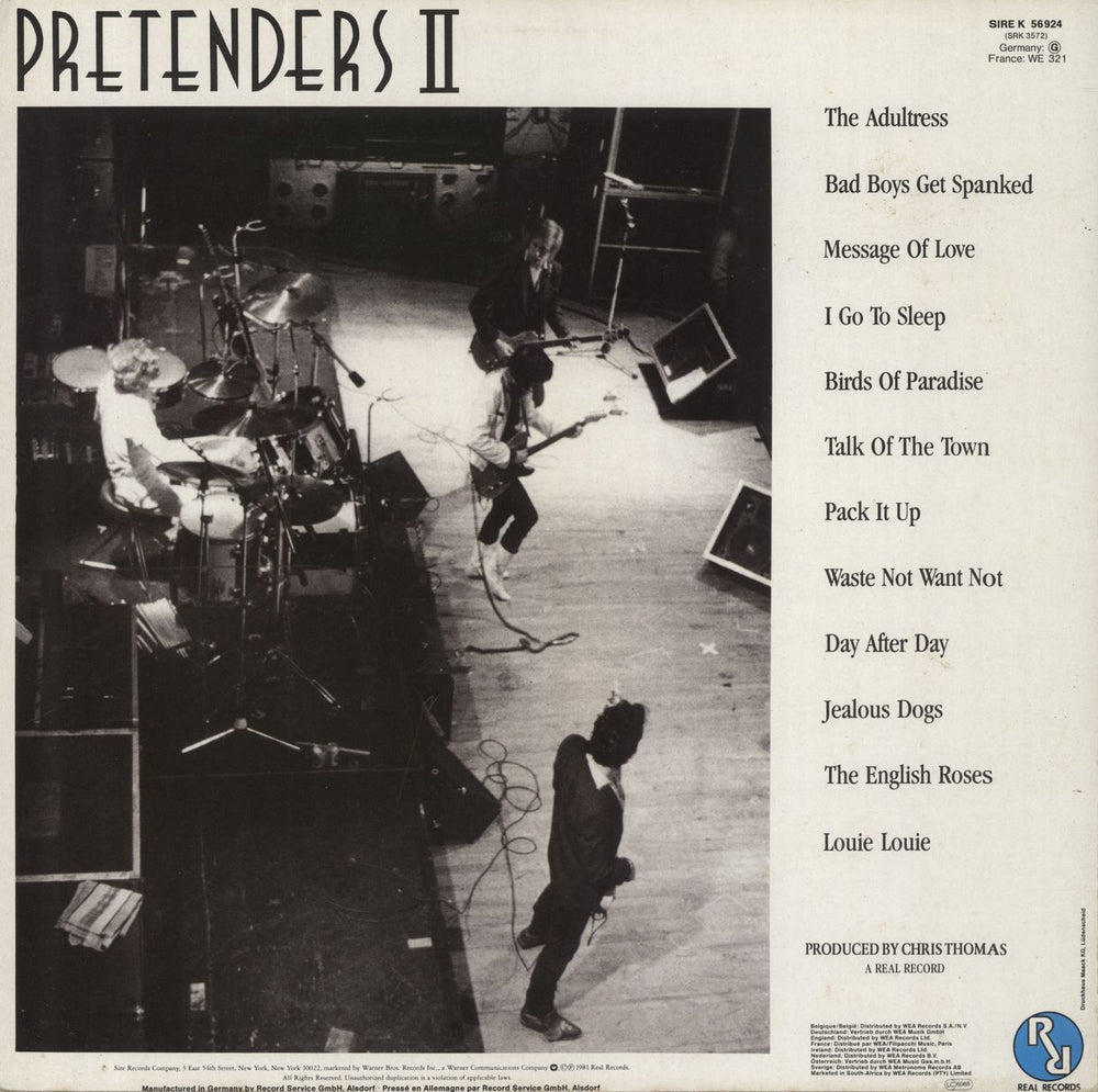 The Pretenders Pretenders II German vinyl LP album (LP record) 075992357210