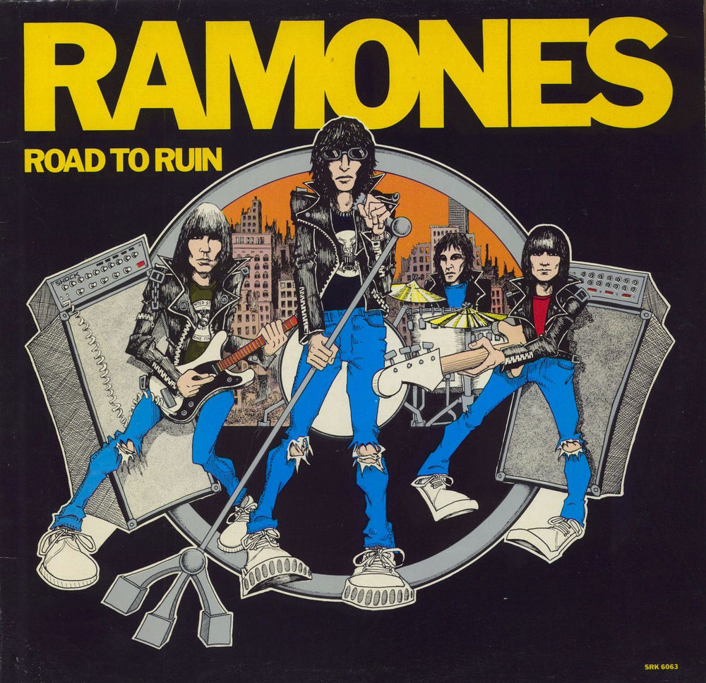 The Ramones Road To Ruin - Yellow Vinyl - VG UK vinyl LP album (LP record) SRK6063