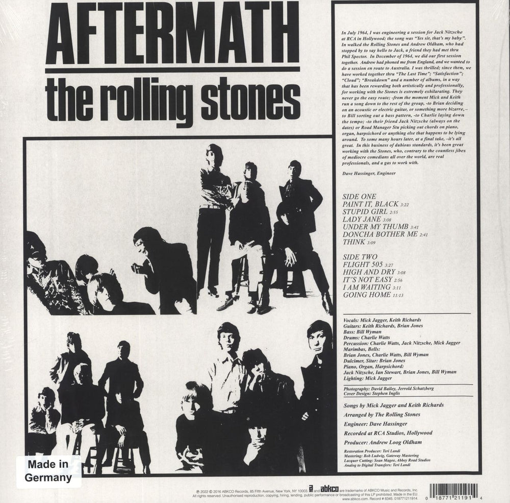 The Rolling Stones Aftermath - 180 Gram - Sealed UK vinyl LP album (LP record) 018771211914