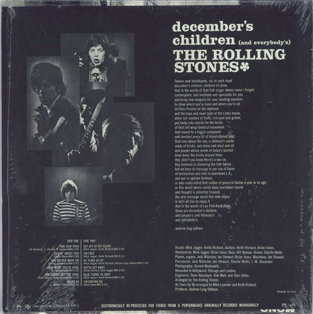 The Rolling Stones December's Children (And Everybody's) - 3rd - Open Shrink US vinyl LP album (LP record) ROLLPDE820907