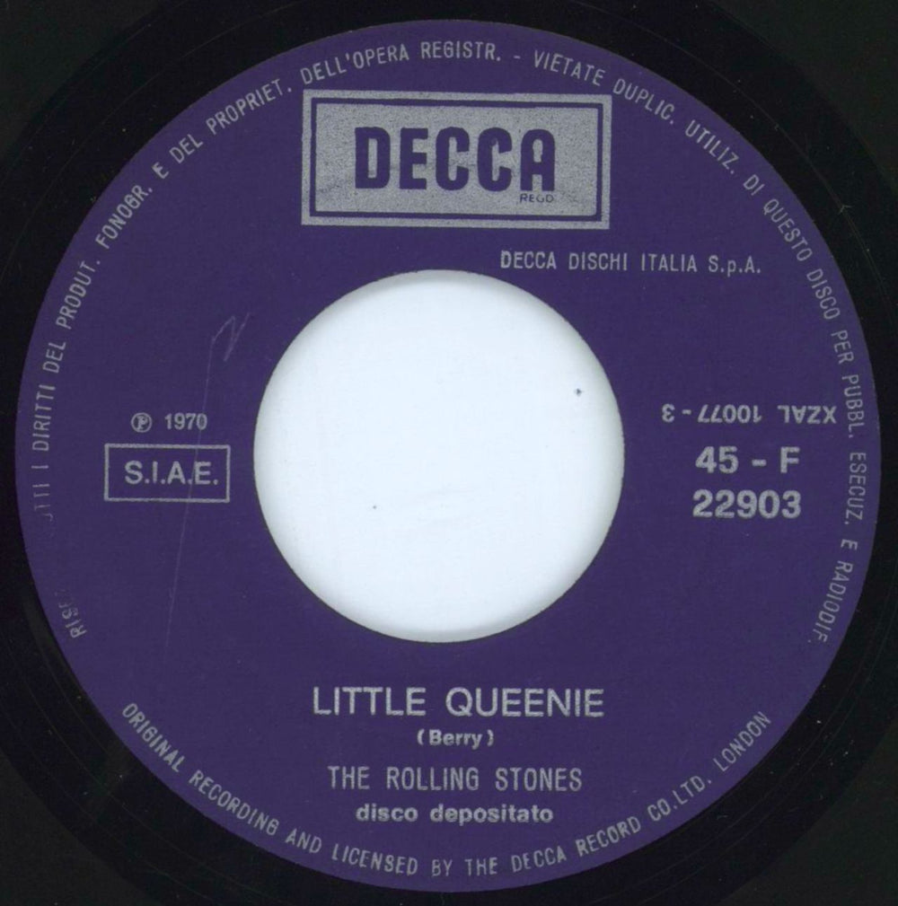 The Rolling Stones Little Queenie Italian 7" vinyl single (7 inch record / 45) ROL07LI610408