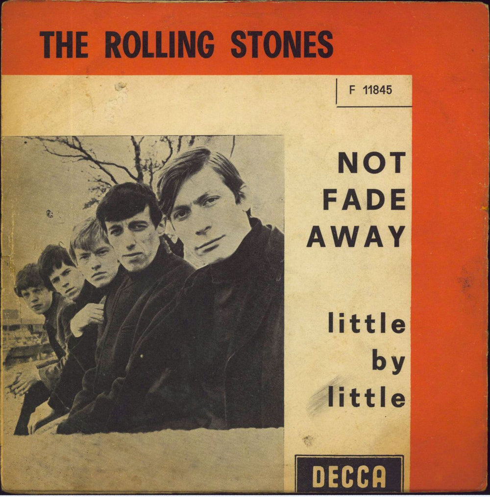 The Rolling Stones Not Fade Away - Red Blue p/s UK 7" vinyl single (7 inch record / 45)