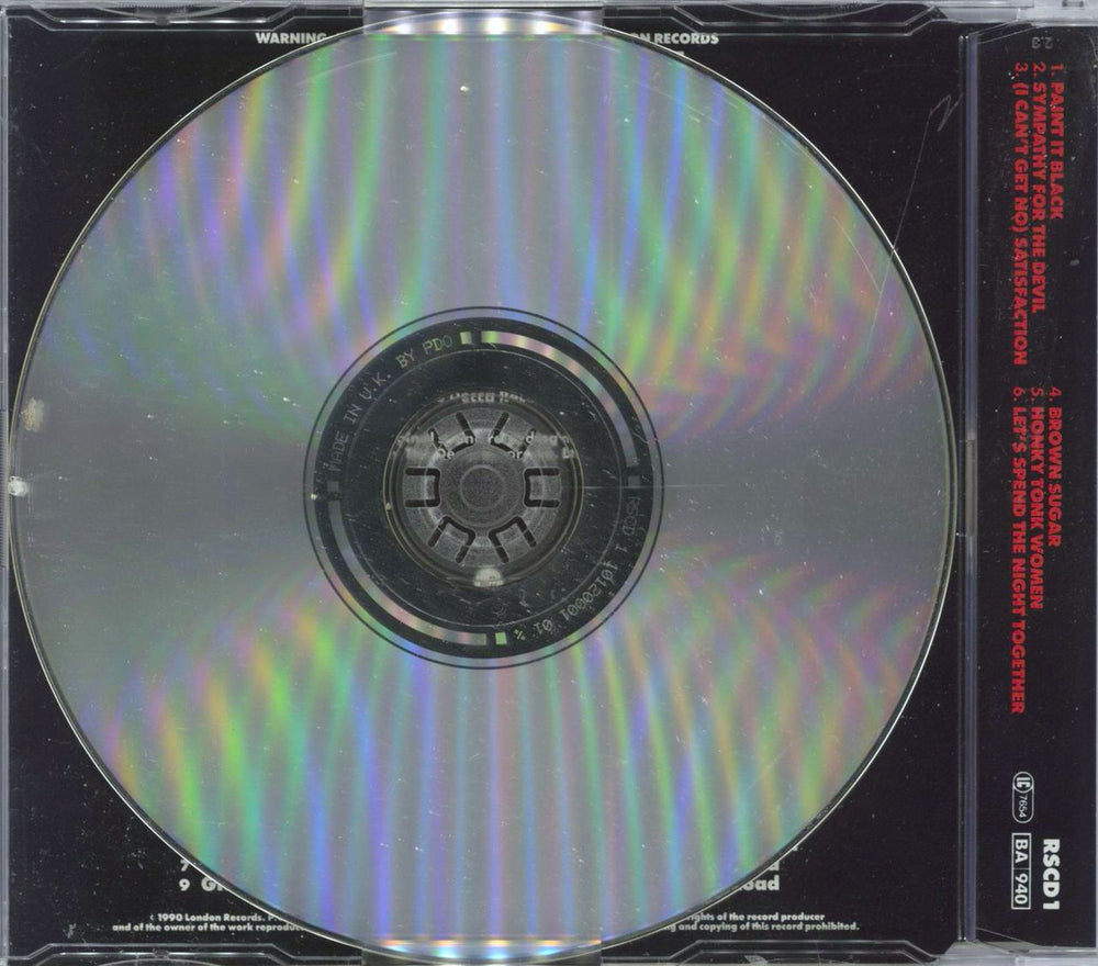 The Rolling Stones Radio Sampler UK Promo CD single (CD5 / 5")