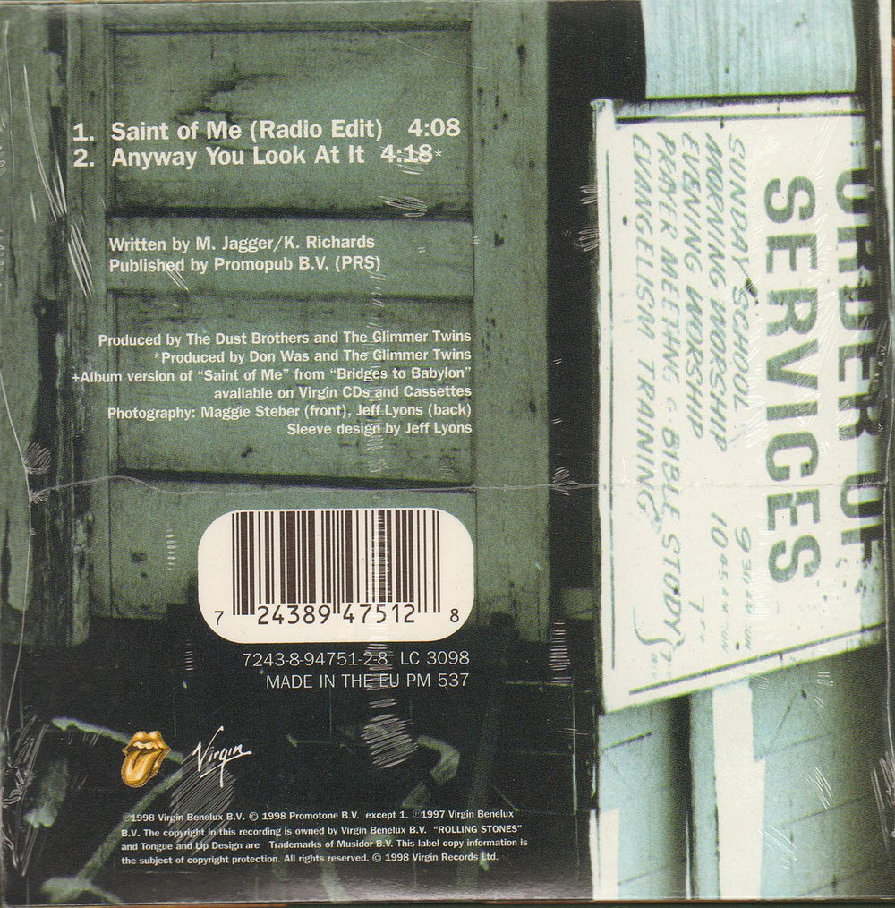 The Rolling Stones Saint Of Me French CD single (CD5 / 5") ROLC5SA111614