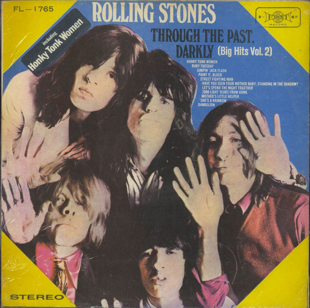 The Rolling Stones Through The Past, Darkly (Big Hits Vol. 2) Taiwanese vinyl LP album (LP record) FL-1765