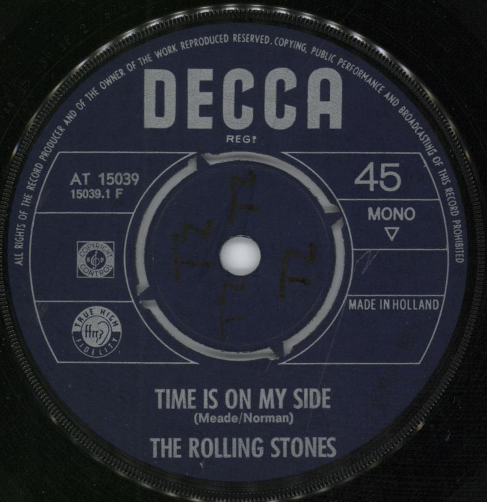 The Rolling Stones Time Is On My Side - CBS - 1st LP P/S Dutch 7" vinyl single (7 inch record / 45) ROL07TI790165