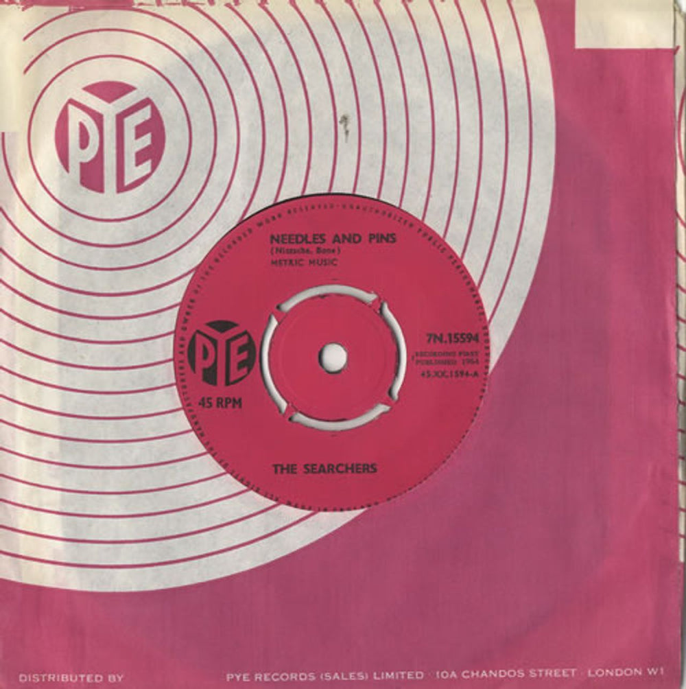 The Searchers Needles And Pins - 4pr UK 7" vinyl single (7 inch record / 45) 7N.15594