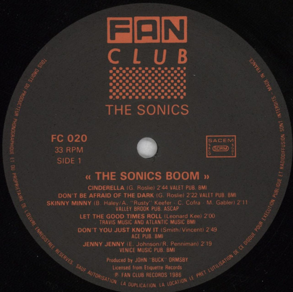 The Sonics Boom French vinyl LP album (LP record) TSKLPBO824383