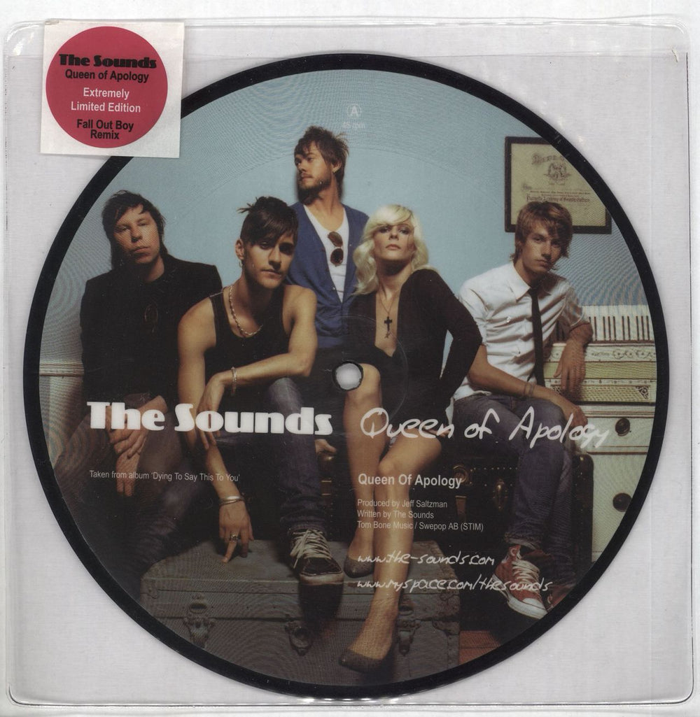 The Sounds Queen Of Apology (Fall Out Boy Remix) UK 7" vinyl picture disc (7 inch picture disc single) KOW1014V1